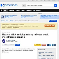 MexicoM&AactivityinMayreflectsweakinvestmentscenario